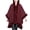 Red, variant on Women's Faux Fur Trimmed Wool-Blend Poncho Scarf, Long Sleeve Casual Jacket, Winter Warm Outerwear for Daily, Party & Cold Weather Wear Green Free Size