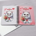thumbnail image 4 of Happy Valentine's Day Persian holding flowers Spiral Bound Journal Cat Lover Kitten Owner Gifts 5x7in Spiral Notebook - 3005, 4 of 5