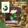 thumbnail image 2 of Green Dinosaur Number Birthday Candle, Creative Cartoon Animal Cake Topper for Party Decor, Fun Birthday Celebration Supplies, Decorative Accessory, Number 3, 2 of 6