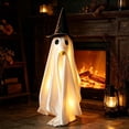 thumbnail image 5 of AZXY Light‑Up Halloween Ghost Porch Goose Outfit, 23‑Inch Goose Cloth with String Light Decor Hat for Cement & Plastic Porch Statue, , Outdoor Halloween Decorations for Yard Lawn Garden Porch, 5 of 5