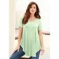 thumbnail image 4 of Roaman's Women's Plus Size Ultra Drape V-Neck Swing Tunic Top, 4 of 5