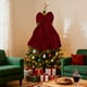 thumbnail image 5 of Adornos navideños, adornos navideños, regalos navideños. Adorno colgante decorativo con lazo de terciopelo burdeos. Colgante con nudo de terciopelo burdeos., 5 of 6
