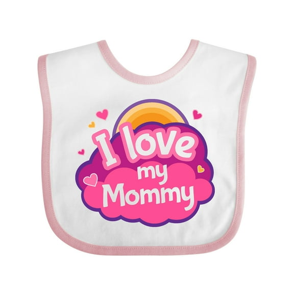 Inktastic I Love My Mommy Girls Girls Baby Bib