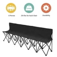 thumbnail image 5 of Costway Portable 6 Seats Folding Chair Bench Outdoor Sports Camping W/Carry Bag Black, 5 of 11