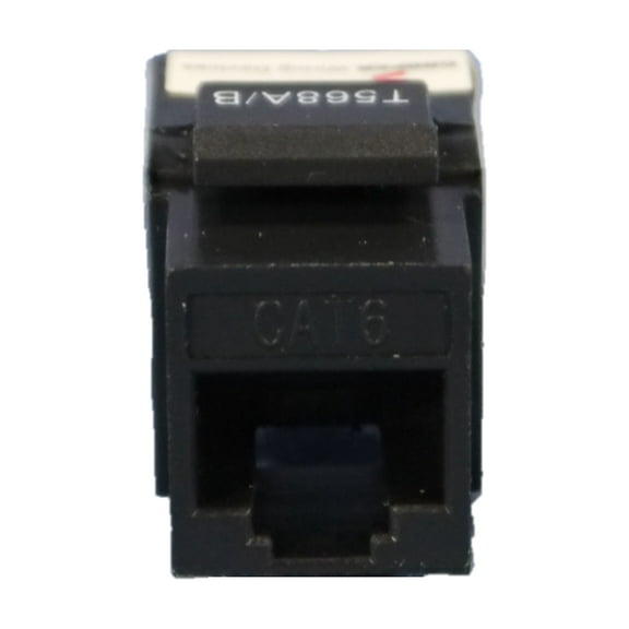Cooper 5546-6BK Black Category 6 Modular Snap-In Data Jack Insert