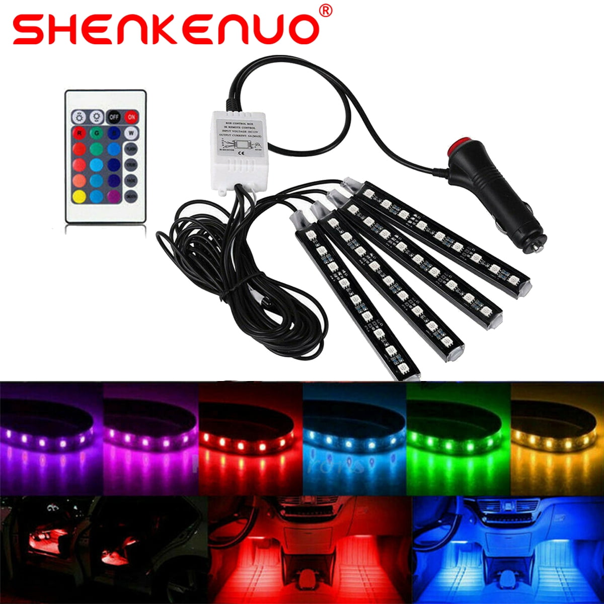 Parts Accessories RGB LED Lights Car Interior Floor Decor Atmosphere