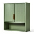 thumbnail image 2 of Ktaxon Fluted Bathroom Cabinet Wall Mount, Medicine Cabinet Storage Organizer with Single Door and Adjustable Shelves, Green, 2 of 15