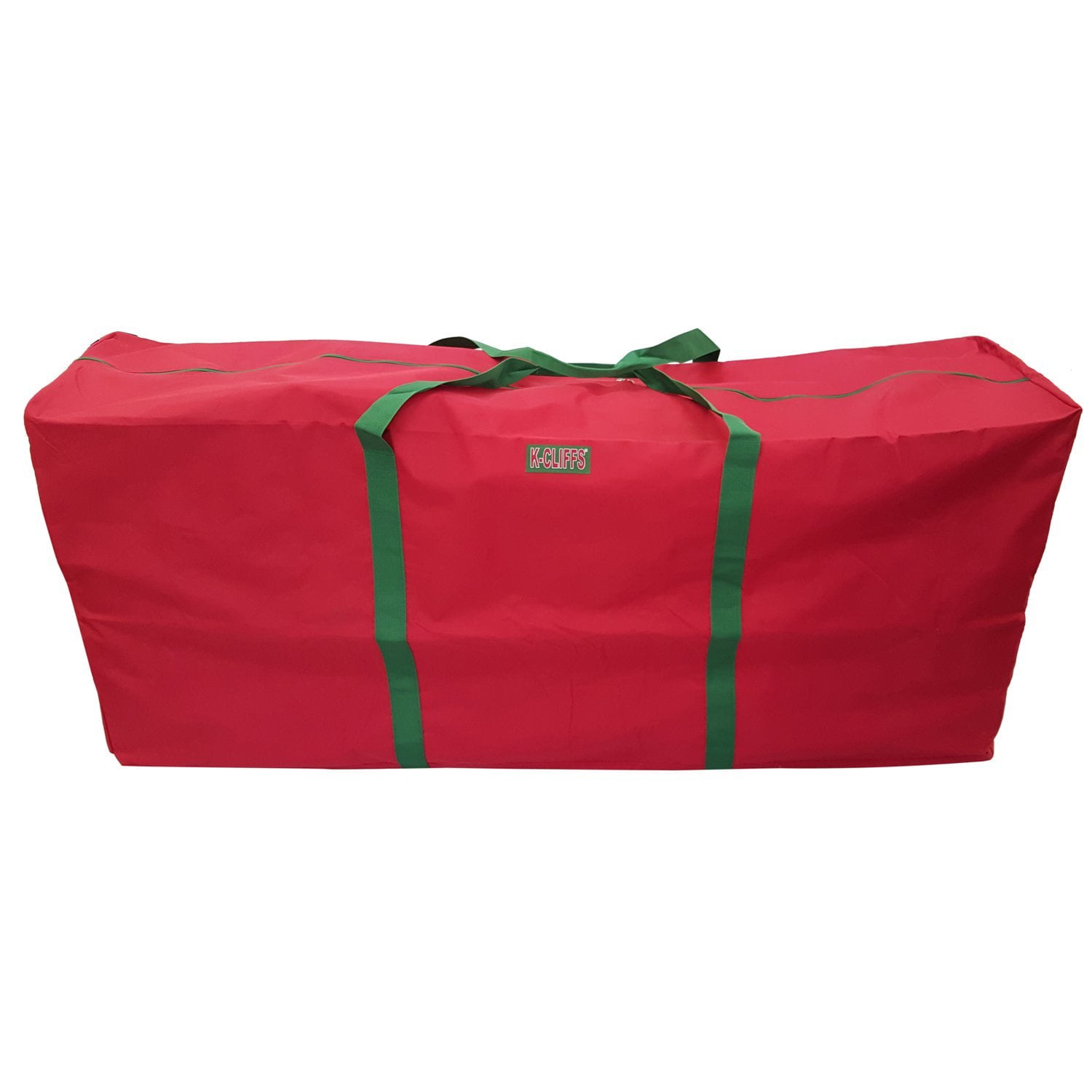 Durable Carry Handles. Holiday Accessories Storage Bag Red Heavy Duty Tarp Material Zipper Closure 
