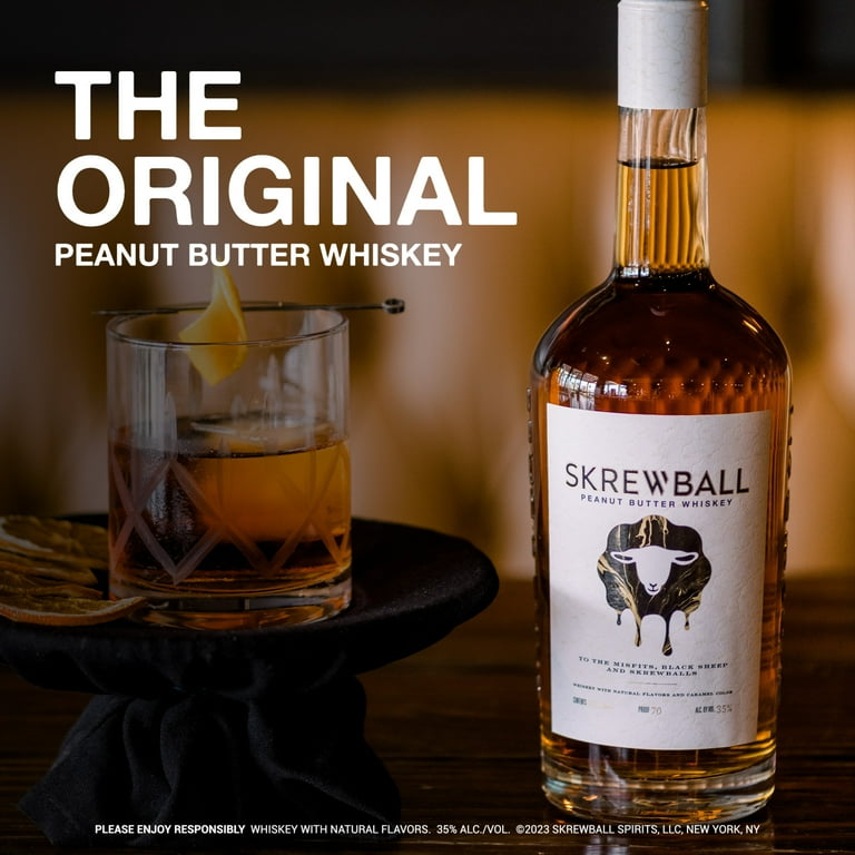 Skrewball Peanut Butter Whiskey with Natural Flavors, 375 ml