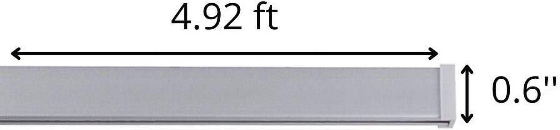 STAS Minirail Picture Hanging System Set - Covers 4.92 ft of Wall Space - Smallest Picture Rail & Art Hanging Gallery Kit for Art Display Matte Silver Rails, Includes 2 Hooks & Cords
