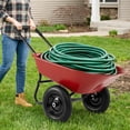 thumbnail image 4 of Costway 2 Tire Wheelbarrow Garden Cart Heavy-duty Dolly Utility Cart Red, 4 of 11