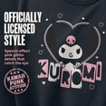 thumbnail image 7 of Hello Kitty Little Girls' Fleece Sweatshirt and Plaid Pleated Skirt Set Charcoal Kuromi, 7 of 7