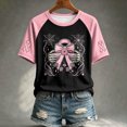 thumbnail image 4 of DORKASM Womens Breast Cancer Shirts Short Sleeve Gifts Tee Crew Neck Hope Love Wings Trendy Breast Cancer Awareness Shirt Cancer Survivor Fashion Tops Watermelon Red XL, 4 of 6