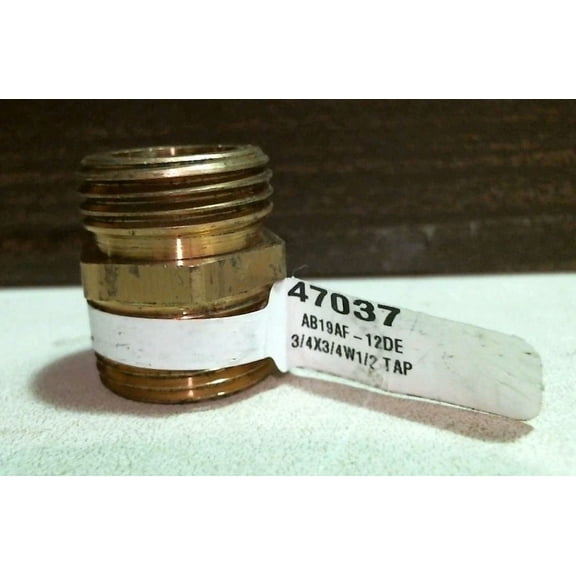 Jmf 08019 Hose Adapter 3/4 " X 3/4 " Yellow Brass Free Shipping