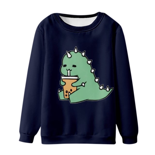 Chandail pour Hommes Mode Décontractée Col Rond Chandail Dinosaure Impression 3D Manches Longues