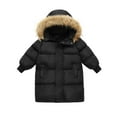 thumbnail image 6 of newwalpole Girls Long Puffer Coat Fuzzy Hooded Puffer Jacket Kids Heavyweight Warm Insulated Parka Outerwear Winter Snow Coats Black for Size 5-6 Years, 6 of 6