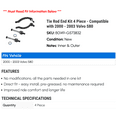 thumbnail image 2 of Tie Rod End Kit 4 Piece - Compatible with 2000 - 2003 Volvo S80 2001 2002, 2 of 2