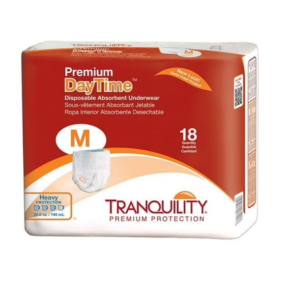 Tranquility Premium Daytime Adult Disposable Absorbent Underwear Medium 34"-48"