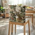 thumbnail image 3 of TSOVTHRID Chair Back Cover Deer Elk Forest Hunting Camo Print Chairs Slipcovers Removable Dining Chair Protector Slipcovers Covers for Home Kitchen Dining Room Decoration, Set of 2, 3 of 7