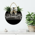 thumbnail image 4 of Front Door Porch Decorations Family Forever Door Hanging Sign 12 inch Wooden Wall Sign, Rustic Holiday Wreath Decor for Front Door Porch Home Window Wall Farmhouse Decorations, 4 of 5