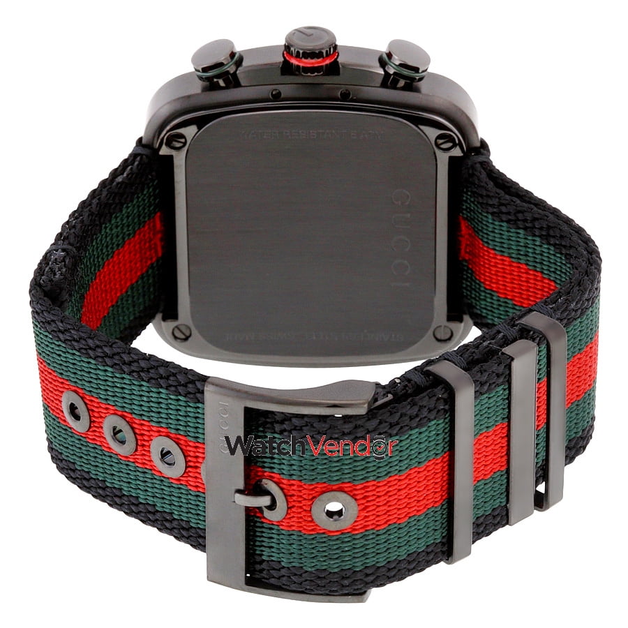 Gucci Coupe Chronograph Black Dial Nylon Strap Men s Watch YA131202 Walmart