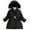 Black, variant on Auroural Winter Clothes for Girls 10/12 Coats for Girls 10-12 Fashion Girls' Winter ChildrenThick Solid Color Clothes Detachable Hat Mid To Long Length Clothes Winter Coat Clothes Black 150