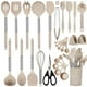 thumbnail image 1 of Juego de utensilios de cocina NCUE, 28 unidades, silicona con soporte, color caqui, 1 of 7