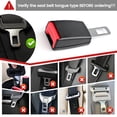 thumbnail image 6 of Riverwind 8 Pack 4.7" Seat Belt Buckle Extender, Seat Belt Buckle for Cars, Universal Fit, Black (7/8" Tongue Width), 6 of 7