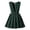 Green, variant on Girls'Back-to-School Solid Color V-Neck Pleated Pinafore Dress,Fashion School Uniform Outfit for Girls on Back to School Day,Matches With Shirts