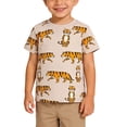 thumbnail image 2 of ZOYOEN Toddler Boys Graphic T Shirts- Soft Cute Casual Short Sleeve Summer Tees Khaki Size 2-7 T, 2 of 9