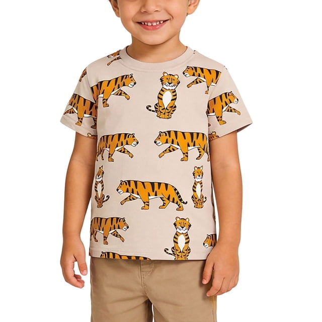 Tauxra T-Shirts à Manches Courtes pour Hommes Col Rond Décontracté Été avec Imprimé Tissu Doux Chandail Mode T-Shirts