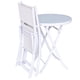 thumbnail image 5 of Costway Set 3 Piezas de Bistró Plegable Set Conversación de Jardín con Mesa y 2 Sillas Juego Muebles para Patio Interior Exterior Blanco, 5 of 8