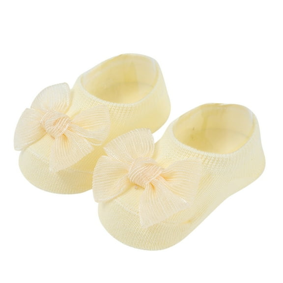 ANINEO Baby Girls Mary Jane Flats with Bowknot Floral Princess Wedding Dress Shoes Soft Crib First Walkers