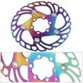 thumbnail image 1 of Bike Disc Brake Rotor, 6 Nails Disc Brake Rotor Hollow Design High Strength Bicycle Disc Brake Rotors Cycling Accessory for Mountain Bicycle Plating Color, 1 of 8