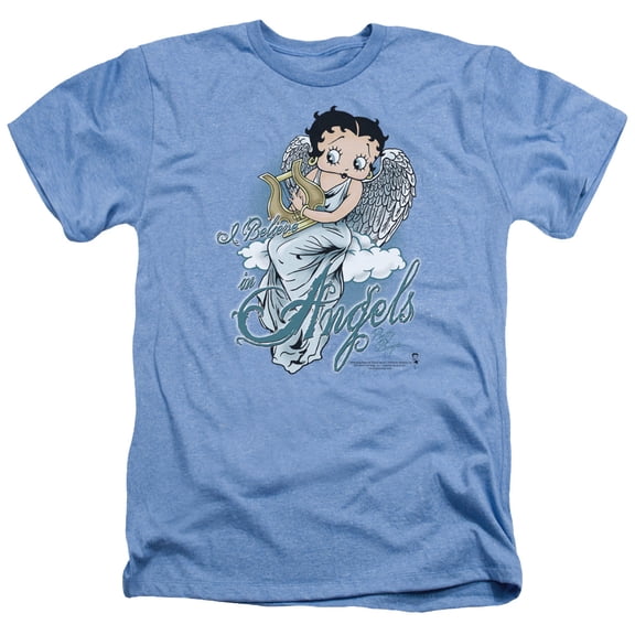 Betty Boop - I Believe In Angels - Heather Short Sleeve Shirt - Large