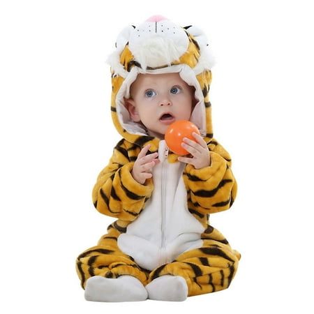 

Babys Girls Boys Spring Winter Animals Long Sleeve Fleece Romper Jumpsuit Clothes