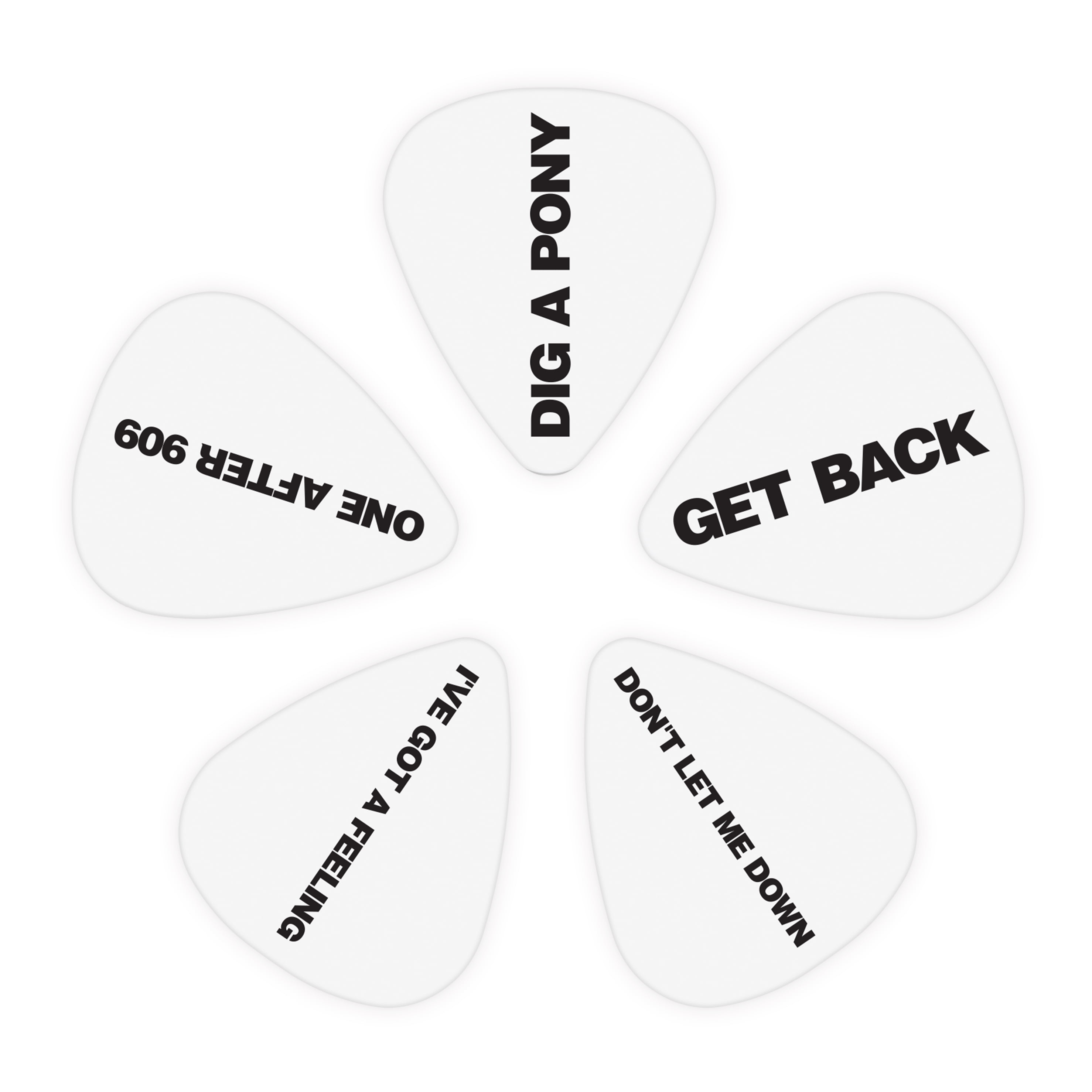 Beatles Guitar Picks Get Back Medium 20 Picks Celluloid D'Addario .70mm