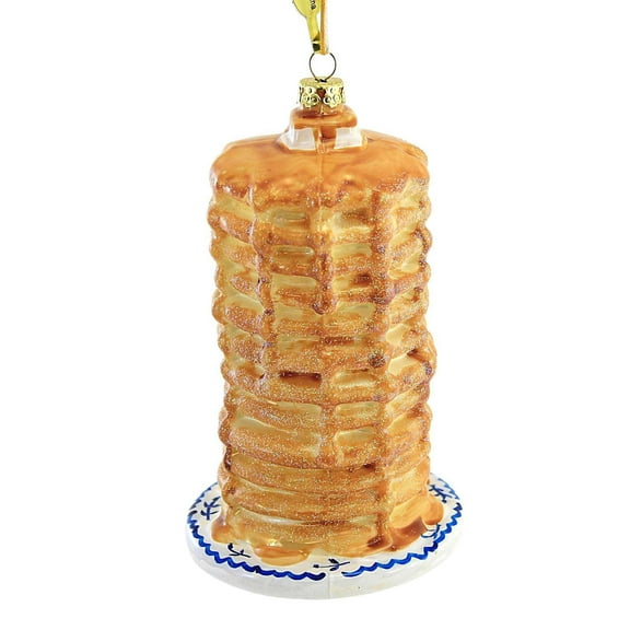 Cody Foster Big Stack - 1 Glass Ornament 6.00 Inch, Glass - Ornament Food Breakfast Go8116