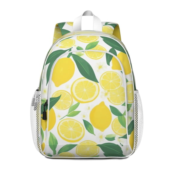 Lemon Backpack for School,Cute School Bag,Schoolbag with Adjustable Shoulder Straps & Padded Back,15"x11.42"x5.5"