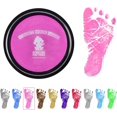 thumbnail image 1 of GFDYREE Baby Hand and Footprint Kit by Get Hundreds of Detailed Prints with One Baby Safe Ink Pad Easy to Clean, and Works with Any Paper or Card Clean and Safe (Big, Pink), 1 of 7