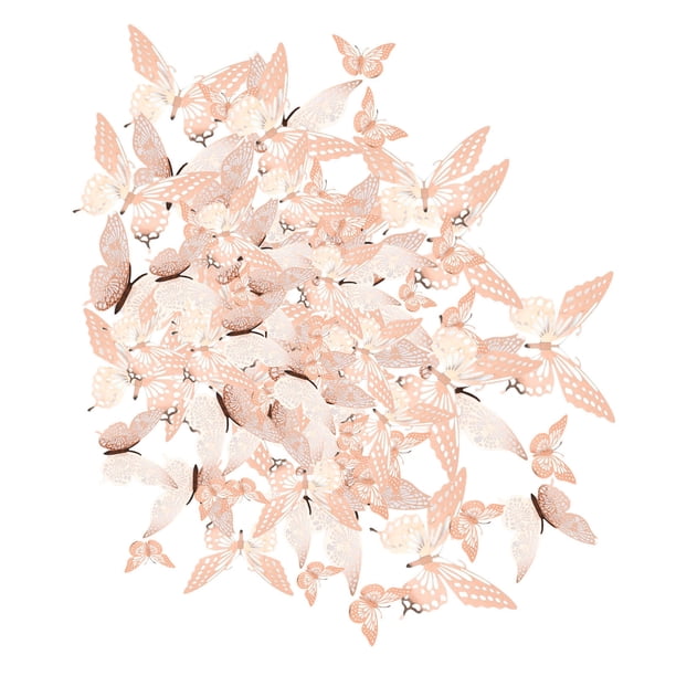 Adhesivo de mariposas 72 piezas Adhesivo de mariposas 3D para habitación ANGGREK Otros