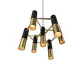 thumbnail image 2 of CWI Lighting 7 Light Down Chandelier with Matte Black & Satin Gold finish, 2 of 4