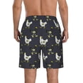 thumbnail image 3 of Yiaed Cartoon Rooster Print Men's Swim Trunks with Lining Quick Dry Sports Shorts Beach Shorts Boardshorts-Medium, 3 of 5