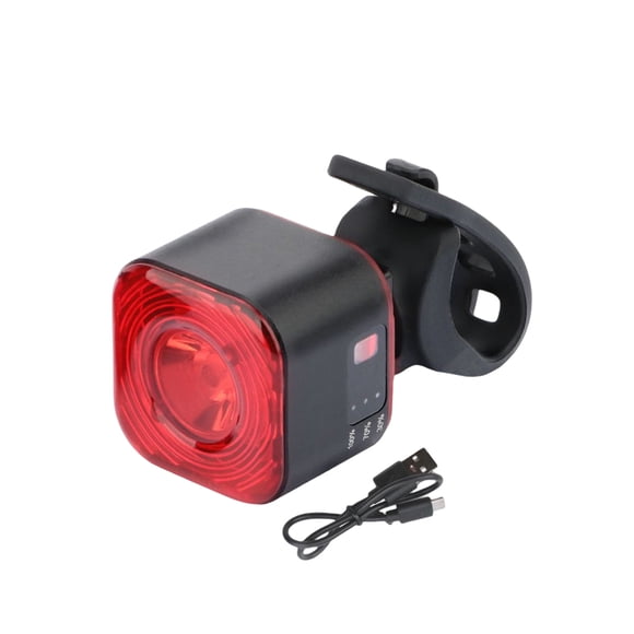 Bearachild Luz trasera para bicicletas, freno inteligente, luz trasera recargable para bicicleta de montaña, lámpara intermitente de carga Electrónica Tija de sillín