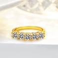 thumbnail image 4 of Anillo de plata S925 con moissanita, anillo de siete estrellas en fila, anillo femenino chapado en oro de 14 quilates Seiko, 4 of 5