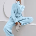 thumbnail image 4 of Ensemble de Survêtement Deux Pièces pour Femmes, Haut à Manches Longues Col Rond avec Bas Assortis, Tenue Confortable, 4 of 4
