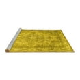 thumbnail image 2 of Ahgly Company Machine Washable Indoor Rectangle Abstract Yellow Contemporary Area Rugs, 3' x 5', 2 of 4