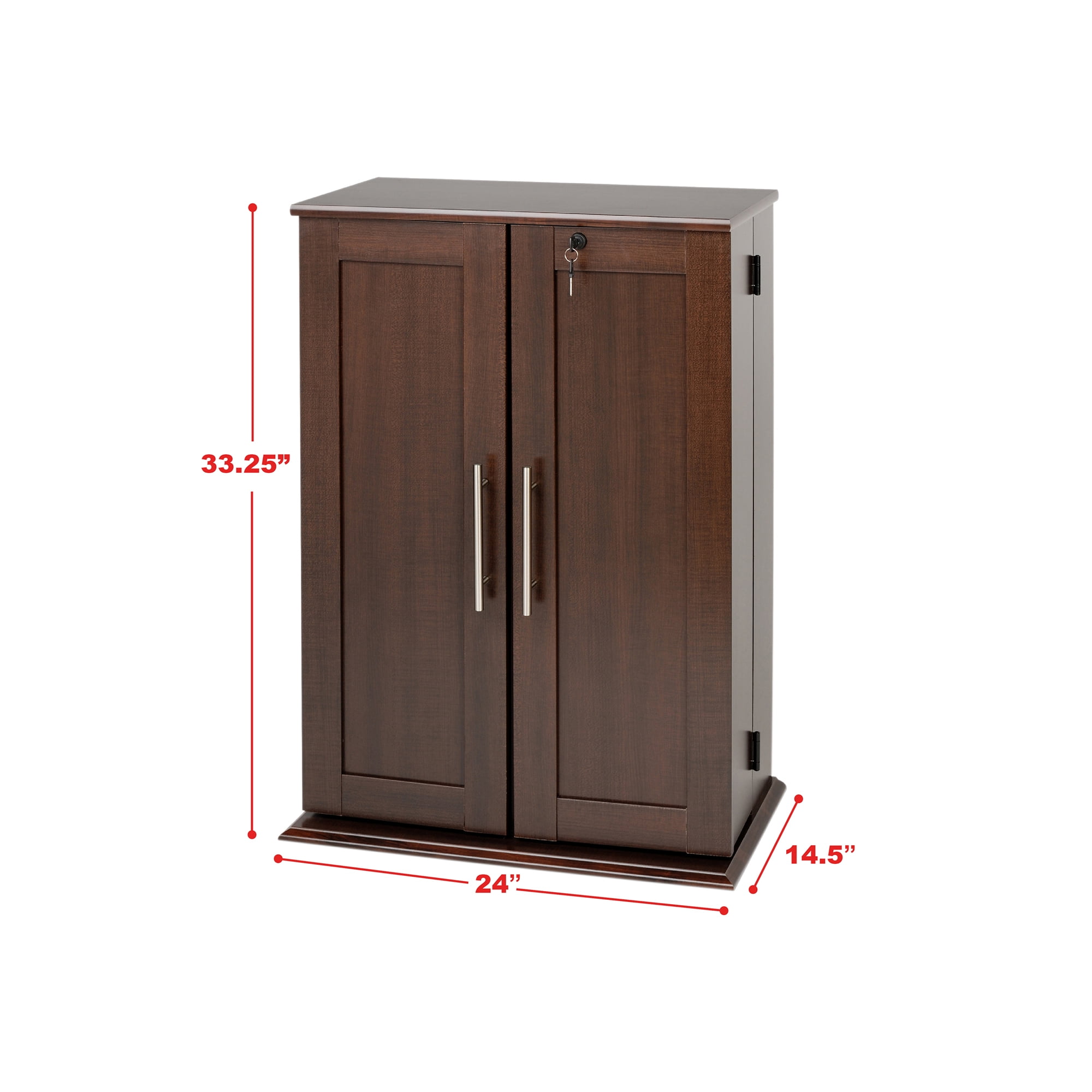 Locking media clearance storage cabinet