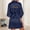 Navy, variant on Women Satin Kimono Robe with Embroidery for Wedding Party Bridesmaid Getting Ready Nightwear Red XXL