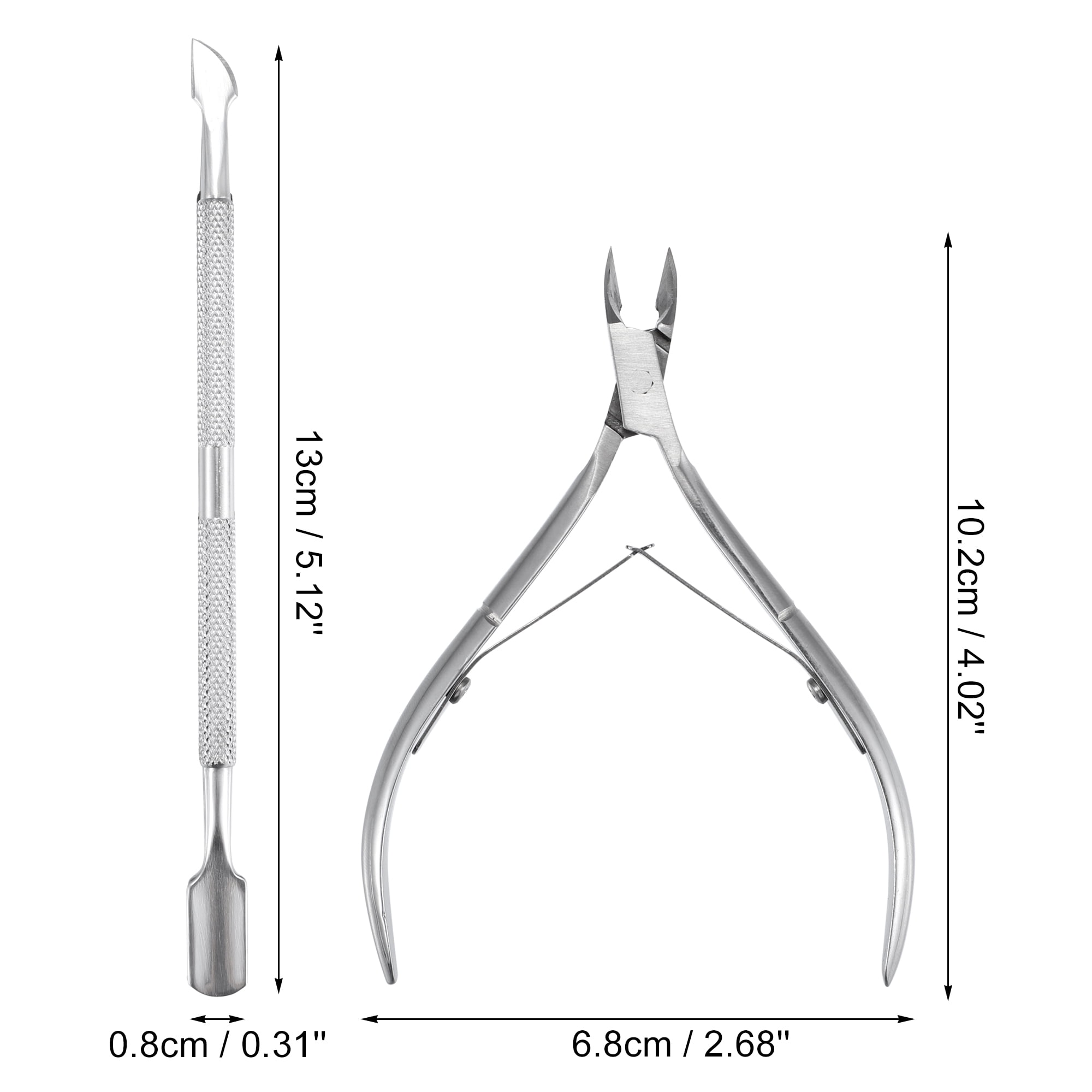 Unique Bargains 1 Set Easy Grip Toe Nail Clippers for Thick Nail Silver Tone Steel